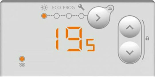 Atlantic F120 Design Digital Convector Heater Wall 1000W with Electronic Thermostat 46.5x46.1cm White