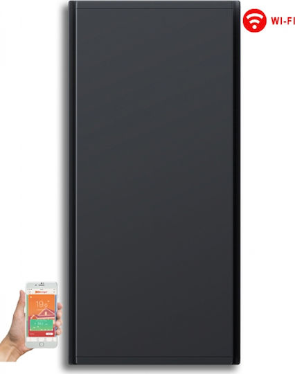 Radialight Icon 10 Конвектор Стена 1000W с Електронен Термостат и WiFi 45x110см Сив