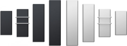 Radialight Icon 15 Convector Heater Wall 1500W with Electronic Thermostat and WiFi 45x150cm Gray
