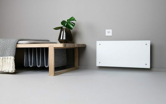 Adax Clea H 06 KWT Konvektorheizung Wand 600W mit elektronischem Thermostat und WiFi 67.6x34cm Weiß