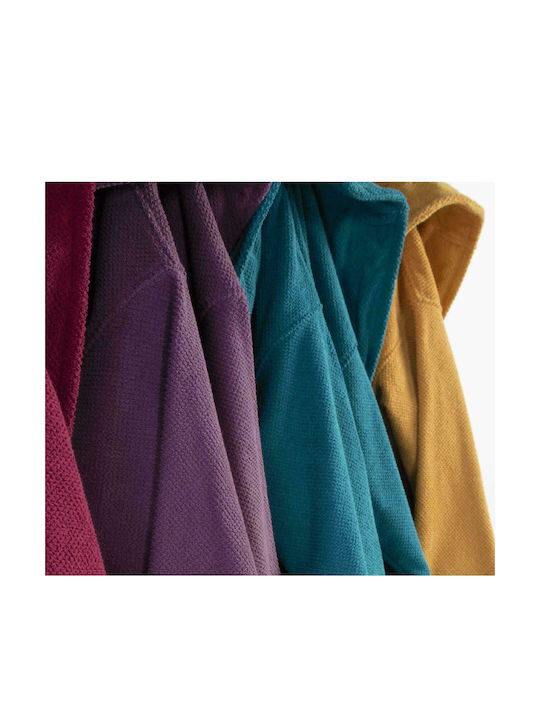 Nef-Nef Homeware Motiv Μπουρνούζι με Γιακά Petrol 450gr/m²