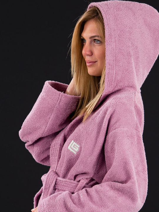 Guy Laroche Daily Bathrobe with Hood Violet 1131092110006