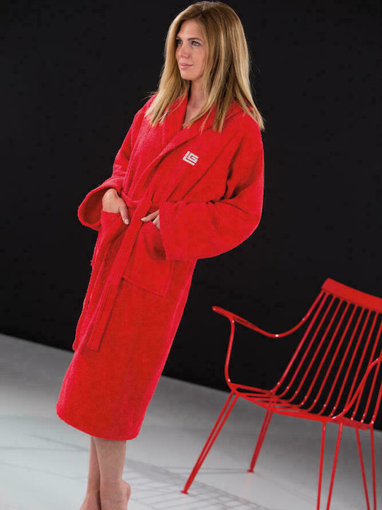Guy Laroche Daily Bathrobe with Hood Red 1131092115004