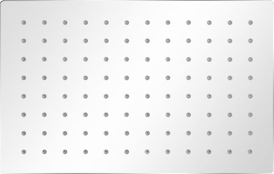 vidaXL Rechteckig Duschkopf 30x20cm Inox