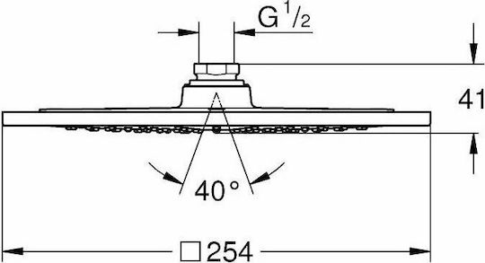Grohe Rainshower F Series Pătrat Cap de duș 25.4x25.4cm