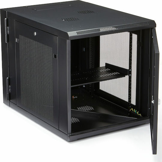 StarTech Επιτοίχια Καμπίνα Rack 12U Μαύρο RK1232WALHM