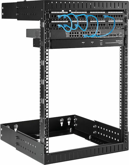 StarTech Wandmontiert Rack-Schrank 15U 51x50.4x77.3cm Schwarz RK15WALLOA