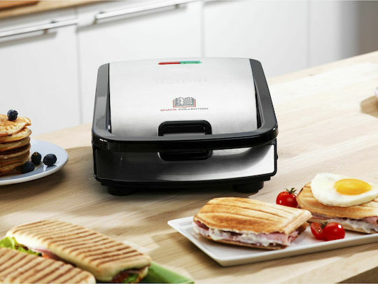 Tefal Snack Collection Τοστιέρα με Αποσπώμενες Πλάκες για 2 Τοστ 700W Inox