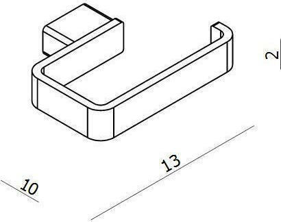 Langberger Series 123 Wandmontiert Papierhalter Inox Silber