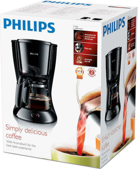 Philips Daily Collection Filter Coffee Machine 1000W Black