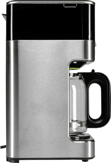 Braun PurAroma 7 KF 7120 Black Προγραμματιζόμενη Καφετιέρα Φίλτρου 1000W Silver