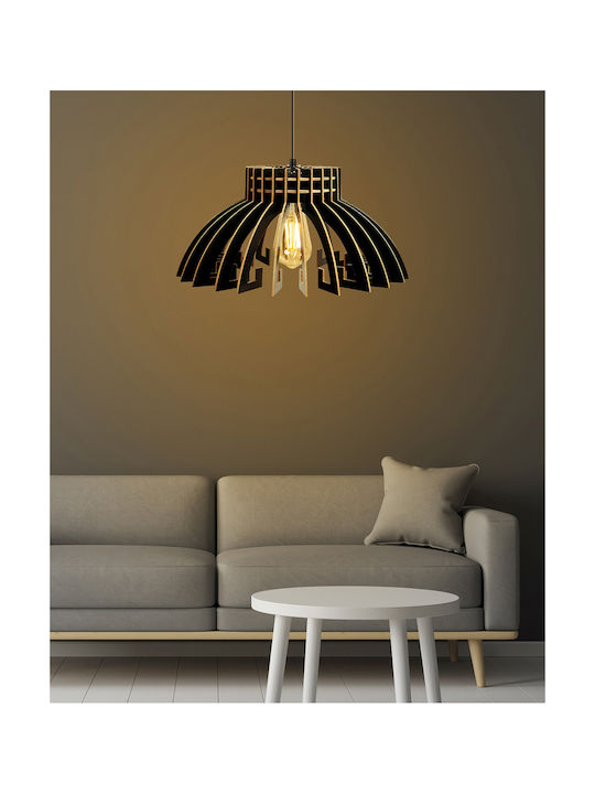 HomeMarkt Black Ceiling Light with E27 Socket 54x6x65cm