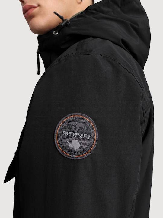 Rainforest Pocket 1 Herren Winter Jacke Wasserdicht und winddicht Schwarz