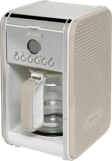 Ariete Vintage Προγραμματιζόμενη Καφετιέρα Φίλτρου 960W Beige