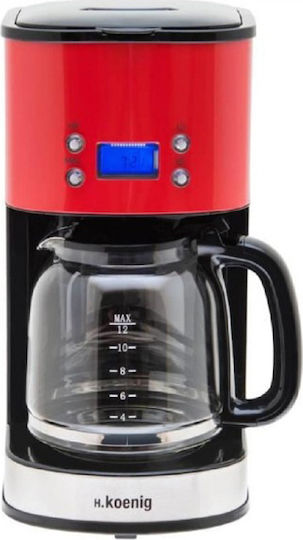 HKoenig MG-30 Programmable Filter Coffee Machine 1000W Red