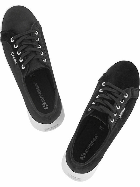 2802 Velvet Chenillew Дамски Флатформи Маратонки Черен