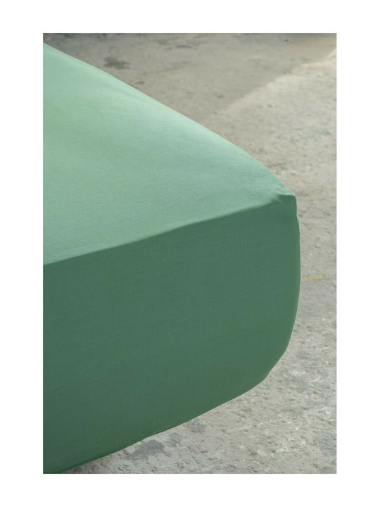 Nima Sheet for Single Bed 160x260cm. Unicolors 27919 Jungle Green