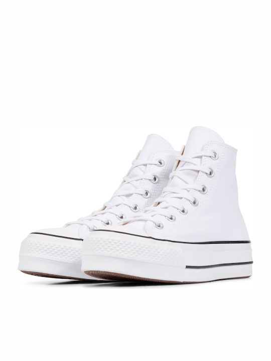 Chuck Taylor All Star Lift High Top Flatforms Boots White / Black