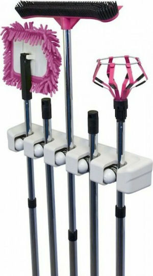 Wall-mounted Mop & Broom Holder 1pcs