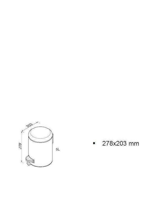 Geesa Standard 645 Soft Close Inox Καλαθάκι Μπάνιου 5lt Ασημί