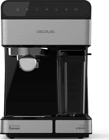 Cecotec Power Instant-ccino 20 Touch Espresso Coffee Machine 1350W Pressure 20bar for Cappuccino Black Series 01558
