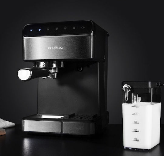 Cecotec Power Instant-ccino 20 Touch Espresso Coffee Machine 1350W Pressure 20bar for Cappuccino Black Series 01558