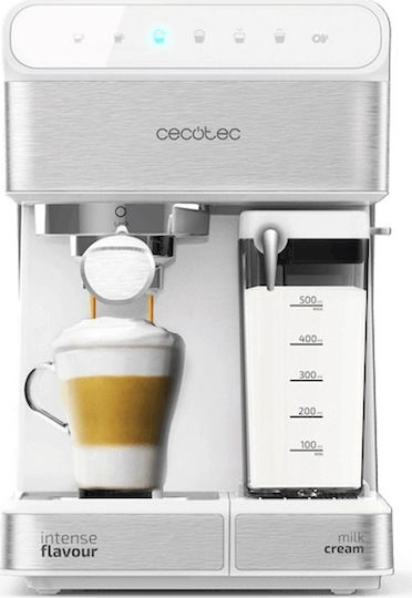 Cecotec Power Instant-ccino 20 Touch Μηχανή Espresso 1350W Πίεσης 20bar για Cappuccino Bianca Series 01557