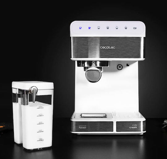 Cecotec Power Instant-ccino 20 Touch Μηχανή Espresso 1350W Πίεσης 20bar για Cappuccino Bianca Series 01557