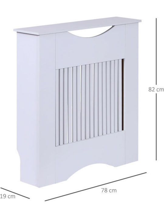 HomCom Κάλυμμα Καλοριφέρ από MDF Λευκό 78x19x82cm