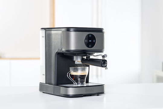 Black & Decker BXCO850E Μηχανή Espresso 850W Πίεσης 20bar Μαύρη ES9200060B