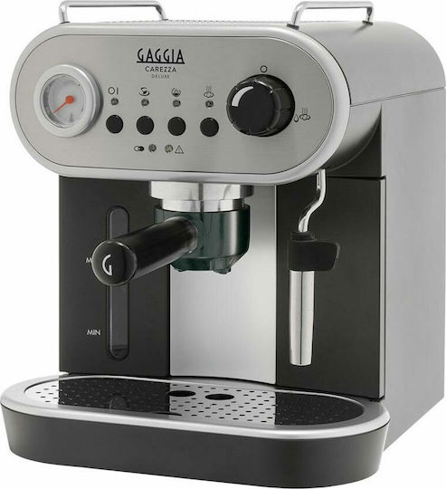 Gaggia Carezza Deluxe Μηχανή Espresso 1900W Πίεσης 15bar Μαύρη