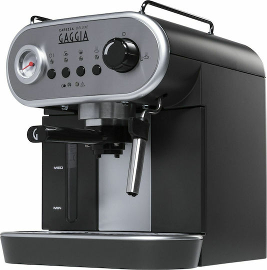 Gaggia Carezza Deluxe Μηχανή Espresso 1900W Πίεσης 15bar Μαύρη