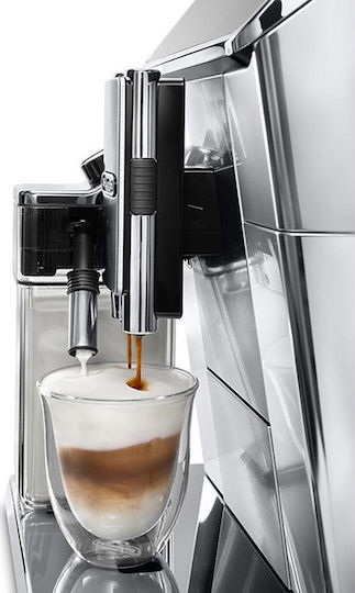 De'Longhi Primadonna Elite Automatic Espresso Coffee Machine 1450W Pressure 19bar for Cappuccino with Grinder Silver ECAM650.85.MS