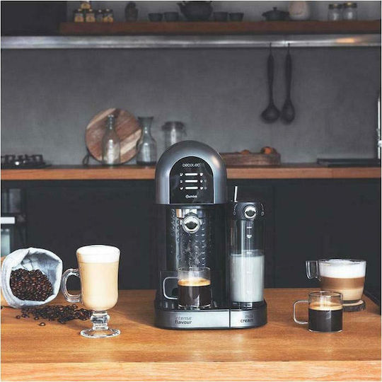 Cecotec Power Instant-Ccino 20 Chic Serie Μηχανή Espresso 1470W Πίεσης 20bar για Cappuccino Μαύρη 01590