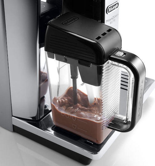 De'Longhi Primadonna Elite Automatic Espresso Coffee Machine 1450W Pressure 19bar for Cappuccino with Grinder Silver ECAM650.85.MS