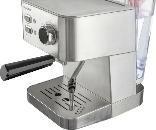 Sencor Μηχανή Espresso 1050W Πίεσης 15bar Ασημί SES 4010SS