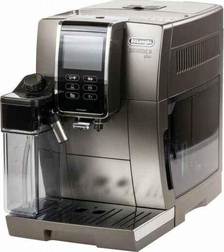 De'Longhi Dinamica Plus Автоматична Еспресо Кафемашина 1450W Налягане 19bar за Cappuccino с Мелачка Сива ECAM 370.95.T