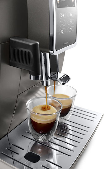 De'Longhi Dinamica Plus Автоматична Еспресо Кафемашина 1450W Налягане 19bar за Cappuccino с Мелачка Сива ECAM 370.95.T