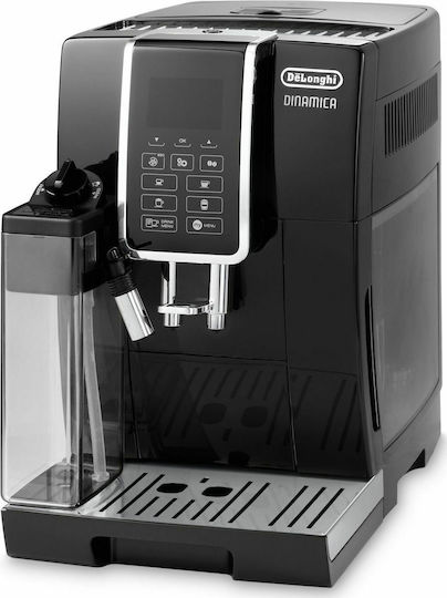 De'Longhi Dinamica Automatic Espresso Coffee Machine 1450W Pressure 15bar for Cappuccino with Grinder Black ECAM350.55.B