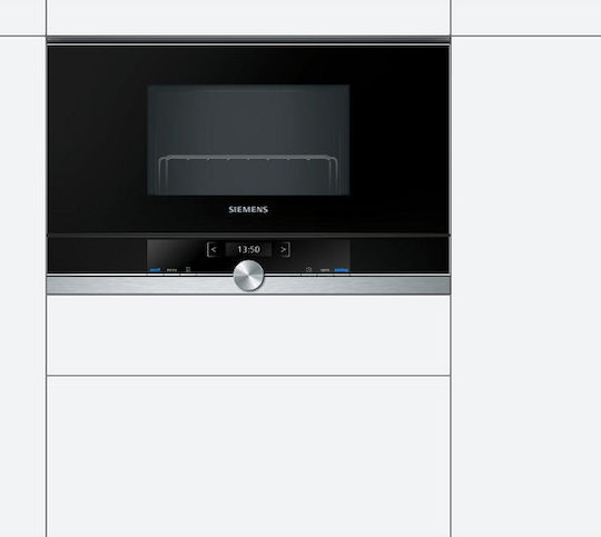 Siemens Iq700 Εντοιχιζόμενος Φούρνος Μικροκυμάτων με Grill 21lt Μαύρος