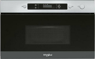 Whirlpool AMW 490 IX Εντοιχιζόμενος Φούρνος Μικροκυμάτων 22lt Inox
