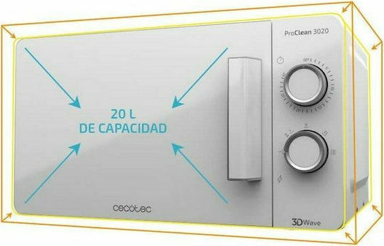 Cecotec ProClean 3020 Φούρνος Μικροκυμάτων 20lt Λευκός