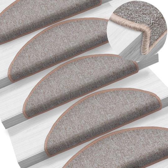 vidaXL Treppenstufenmatten Light Brown 65cm 133886 15Stück
