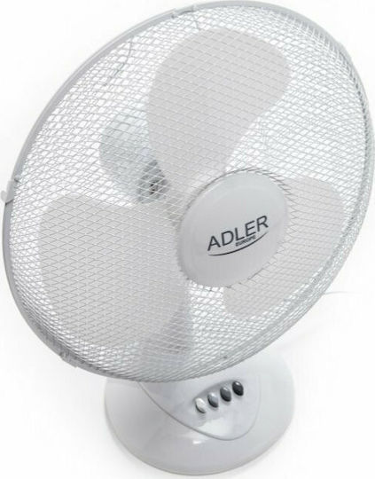 Adler Ventilator De Masă 90W Diametru Ventilator 40cm Alb
