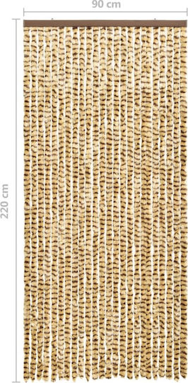 vidaXL Perdea ușă Beige-Brown 90x220cm 325449