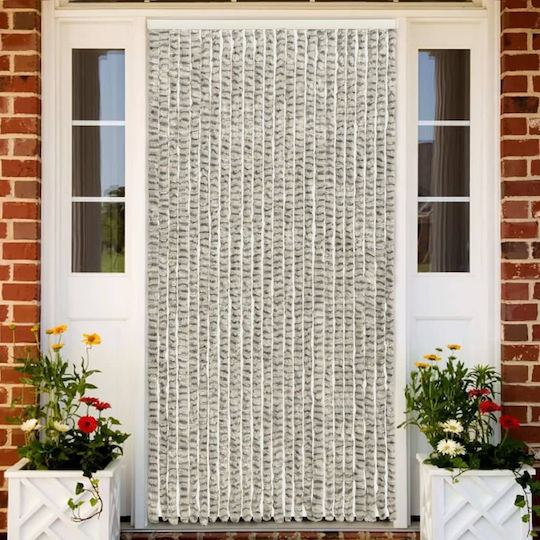 vidaXL Κουρτίνα Πόρτας από Ύφασμα Γκρι 100x220cm 325456