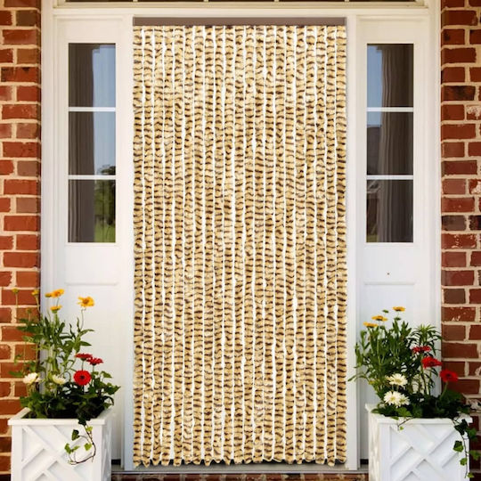 vidaXL Perdea ușă Beige-Brown 90x220cm 325449