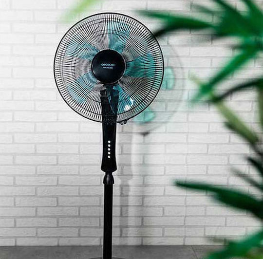 Cecotec EnergySilence 530 PowerConnected Ανεμιστήρας Ορθοστάτης 50W Διαμέτρου 40cm με Τηλεχειριστήριο Μαύρος