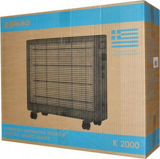 Kalko K2000 Σόμπα Χαλαζία με Θερμοστάτη 2400W Dark Grey