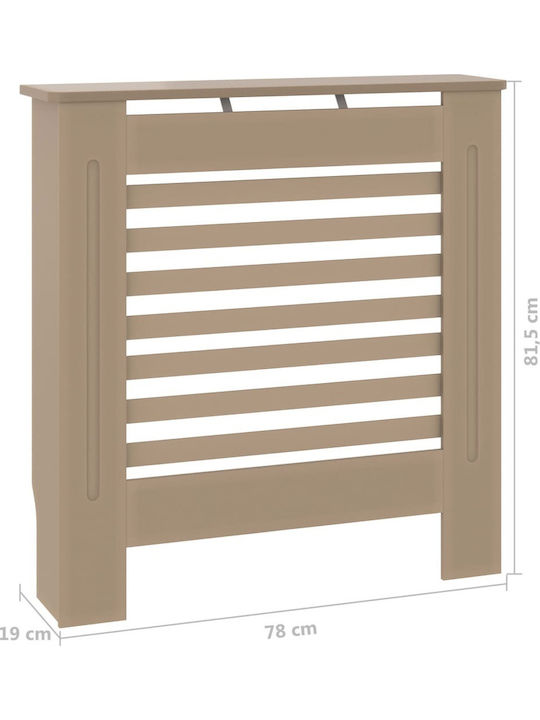 vidaXL MDF Brown Radiator Cover 78x19x81.5cm